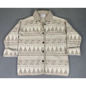 Women's Beige Patterned Cardigan